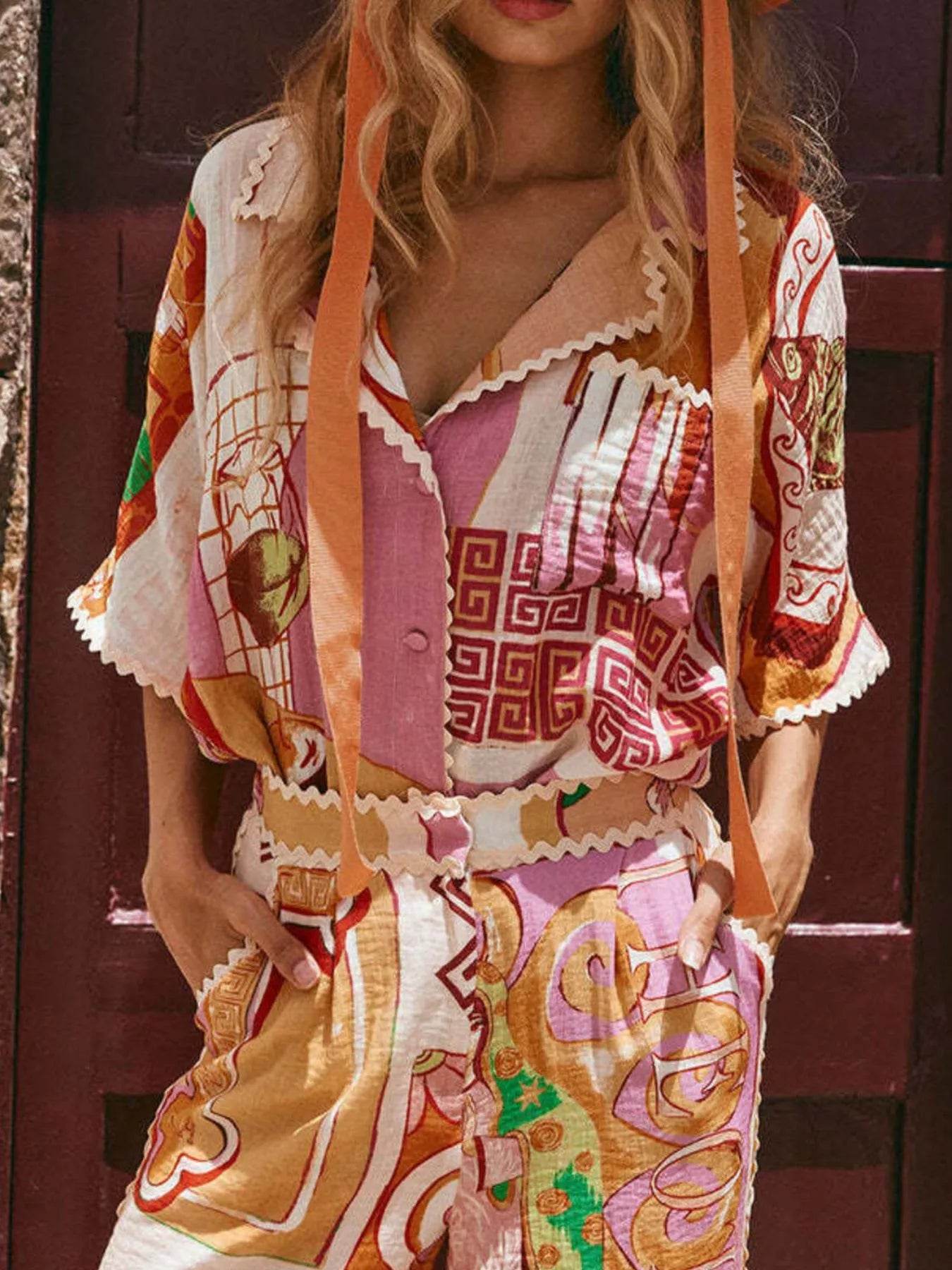 Printed Button Up Shirt and Shorts Set Multicolor Trendsi 47422fb4-d7d6-45f4-8793-7f54684f073c-Max-Origin