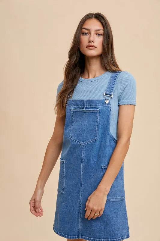 Annie Wear Wide Strap Denim Overall Dress with Pockets Indigo Washed Denim Trendsi 474657d3-6ce4-480f-b881-43cc405f343b-Max