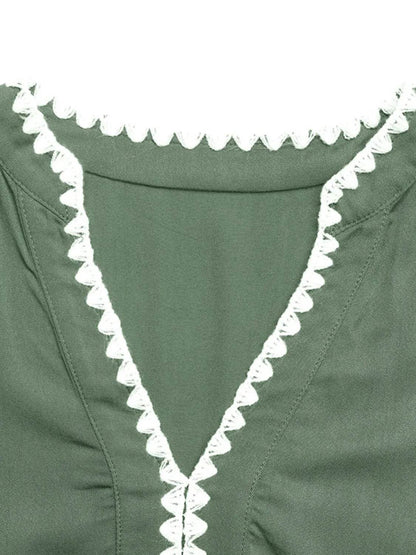Lace Detail Notched Flounce Sleeve Mini Dress Trendsi 4747c48a-b147-4fde-97ba-6ac9b1cafbb9-Max-Origin