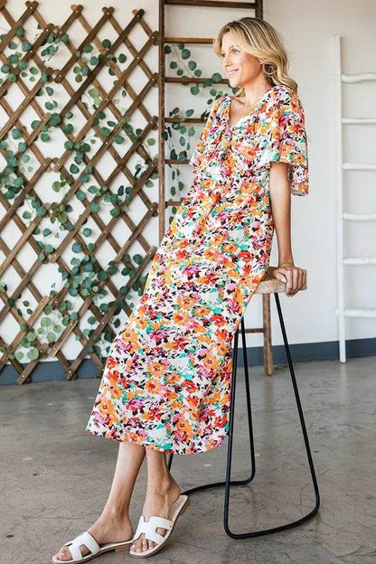 Lime 'N' Chili Floral Print Sweetheart Neck Tie Front Midi Dress Trendsi 4749709041f24e128865b7516ad932a9-Max-Origin