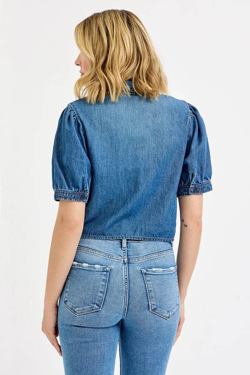 RISEN Button Down Puff Sleeve Crop Denim Shirt Trendsi 47619e4c991a47cdb5c9c95cb27cc6bd-Max-Origin