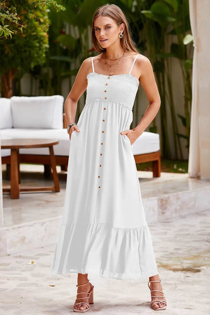 Smocked Spaghetti Strap Ruffle Hem Dress Trendsi 47767f82-5bea-4108-926d-d289576eea65-Max