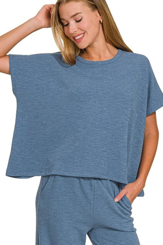 Zenana Cotton Slub Top & Pants Set Trendsi 48185f97-9326-4c4c-805a-2632b4f3b3fe-Max-Origin