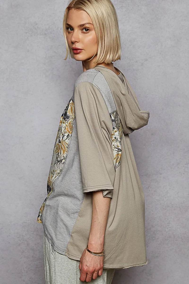 POL Lace-Up Hooded T-Shirt with Paisley Panel Detail Trendsi 483d8d2d-0caf-43e1-b17d-f8360284891d-Max-Origin