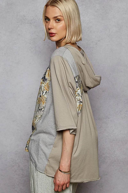 POL Lace-Up Hooded T-Shirt with Paisley Panel Detail Trendsi 483d8d2d-0caf-43e1-b17d-f8360284891d-Max-Origin