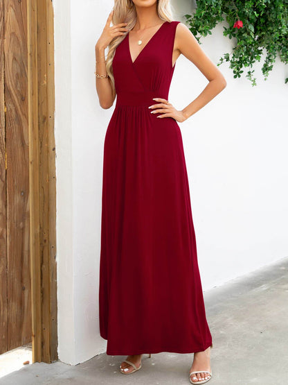 Surplice Neck Sleeveless Maxi Dress Trendsi 485e305aa0604fb28c1cda27fa22a974-Max