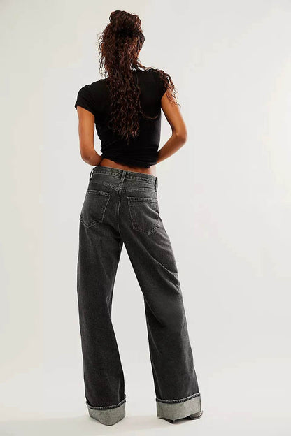 Cuffed Jeans with Pockets Trendsi 4872f90e-b666-404a-9883-d1da041dbffc-Max
