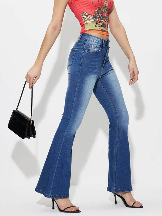Mid-Rise Waist Bootcut Jeans Medium Trendsi 48ef86de-5649-4ce0-9250-8a03ae0b2f8f-Max