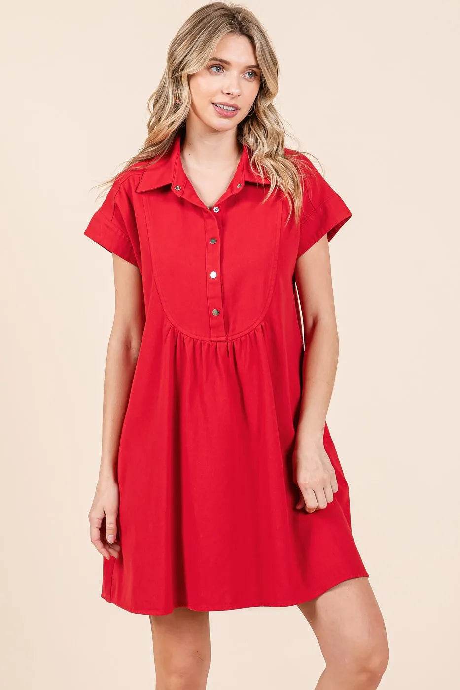 Mittoshop Twill Short Sleeve Collared Mini Dress Trendsi 48f646b5e33247dda8f26489b08aa08b-Max-Origin