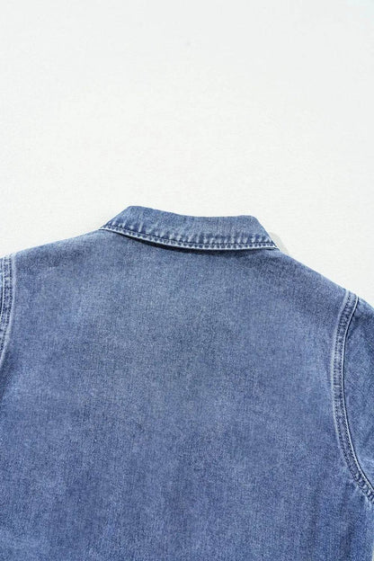 Chest Pocket Front Buttoned Folded Edge Denim Short Sleeve Romper Trendsi 492b96db-4a7a-4775-bccc-4149d4029649-Max-Origin