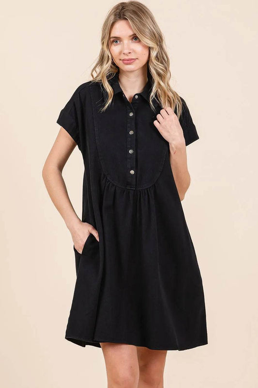 Mittoshop Twill Short Sleeve Collared Mini Dress Trendsi 498b3d72276044df92abdc3a2bd71b12-Max-Origin