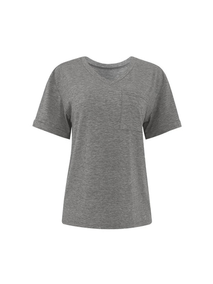 V-Neck Pocket T-Shirt Trendsi 4992ed0609bf4710a276868e07ecd899-Max-Origin