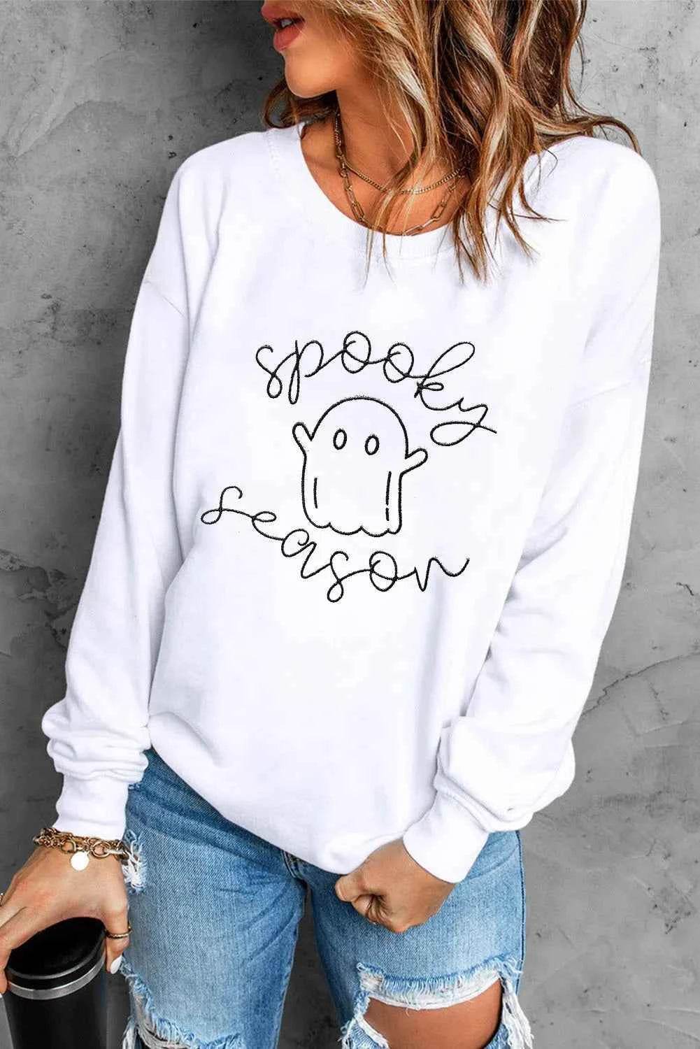 Ghost Graphic Long Sleeve Dropped Shoulder Sweatshirt Trendsi 49bcccd7-d586-4073-8cc2-4030ed45aaa5-Max