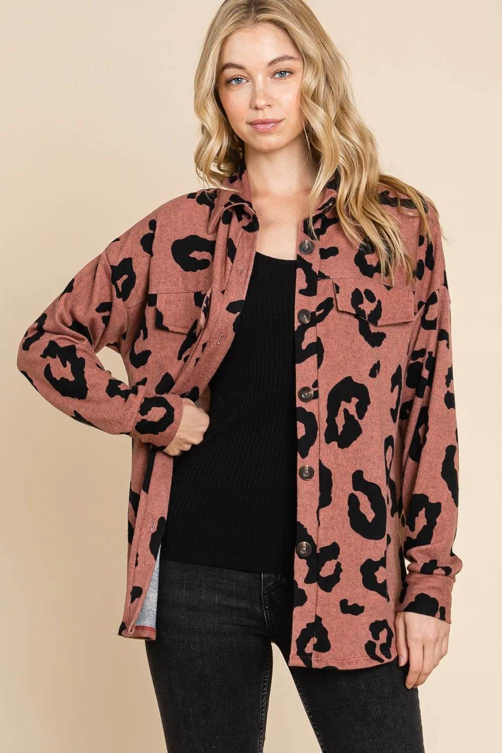 BOMBOM Animal Print Button Up Knit Shacket Trendsi 49f3346d-d53c-44e4-98f7-df2554c2867b-Max