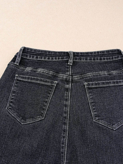 Seam Detail Flared Bottom Ankle Length Jeans Trendsi 4a35f8e87cb441b4a677ae98f2507f7b-Max-Origin