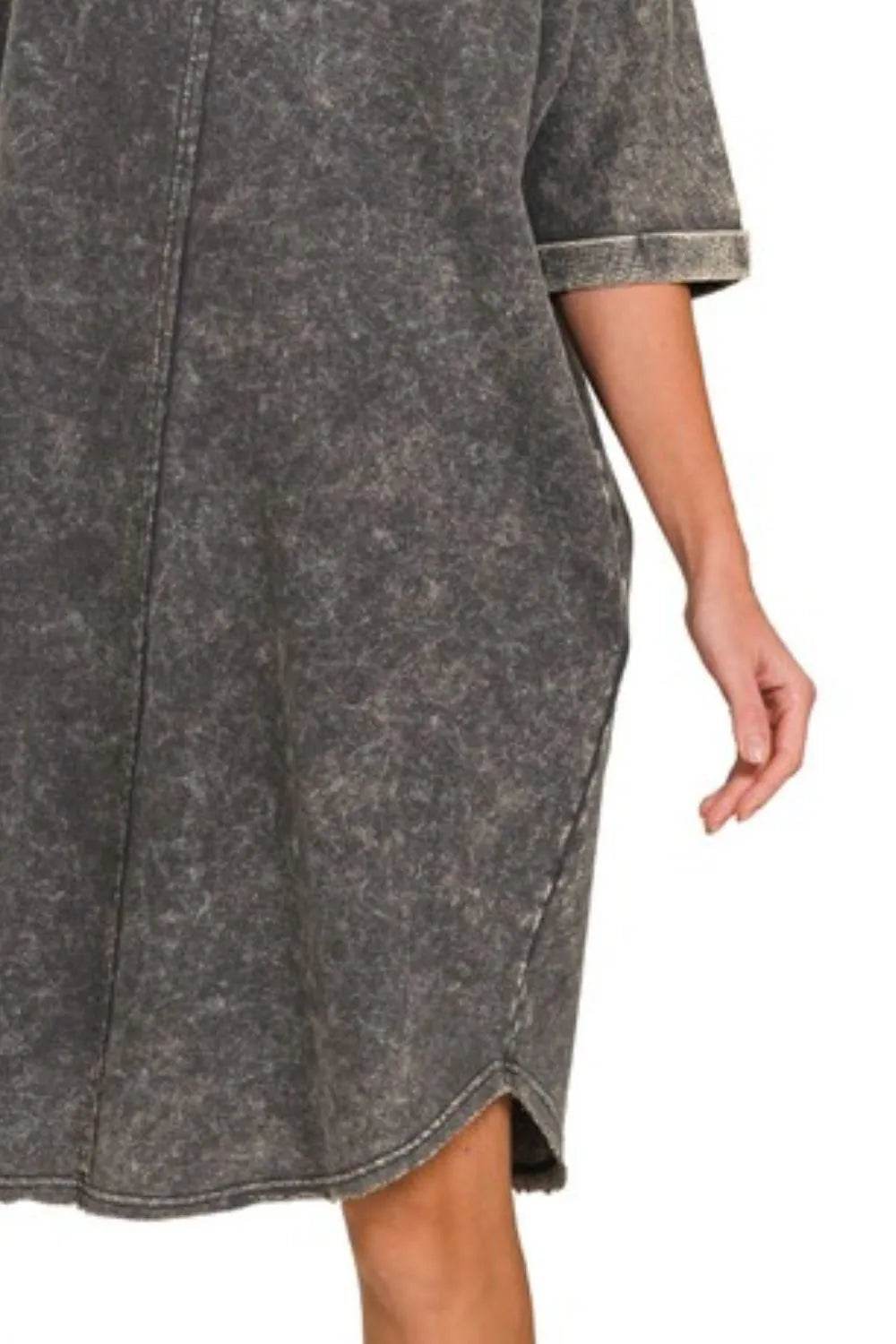 Zenana Acid-washed French Terry Tee Shirts Dress Trendsi 4a5cc1fd-8d7d-464e-bcc5-cf401137de37-Max-Origin
