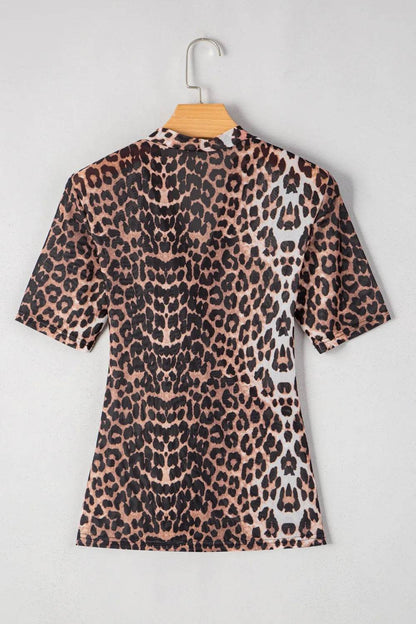 Leopard Wrapped V Neck Slim Short Sleeve Top Trendsi 4a6656ed-8dff-4fba-bc55-02cf55e65cef-Max-Origin