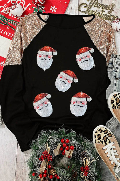 Santa Sequin Long Sleeve Round Neck Top Trendsi 4a7c90b4bd0f44979b566168d48c86cb-Max