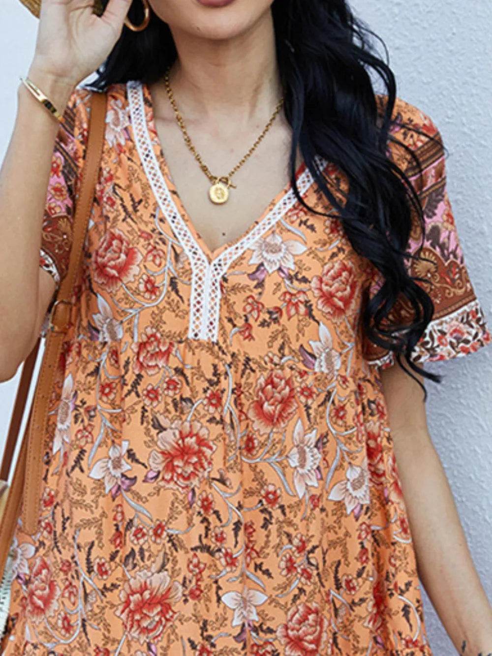 Floral Print V-Neck Summer Dress Trendsi 4abcf0be-a4e1-46cc-b4ea-0db2b1a7a437-Max