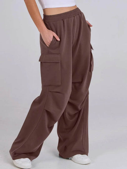 Elastic Waist Wide Leg Pants with Pockets Trendsi 4ac1a73a-d488-419a-96db-86751712ba1f-Max