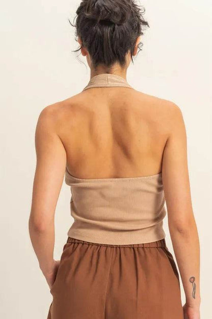 HYFVE Halter Neck Buttoned Washed Top Trendsi 4acd062a4c3140fa8e86f45a2a1808d9-Max-Origin