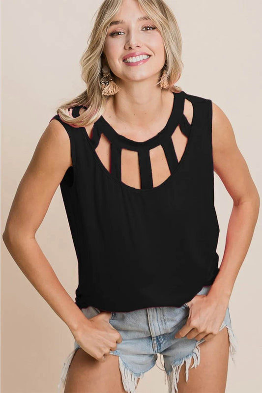 BiBi Cutout Round Neck Sleeveless Top Black Trendsi 4ae110c1-a2cc-49d8-82e6-bb9eba50fecd-Max