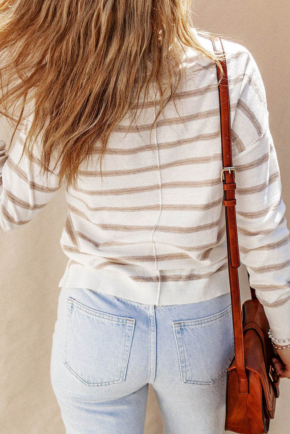 Cowl Neck Drawstring Dropped Shoulder Striped Print Blouse Trendsi 4af60612034449ceafdec6420ddb461e-Max