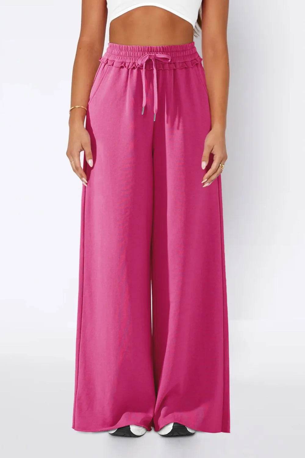 High Waist Wide Leg Pants Hot Pink Trendsi 4b266599-962c-476e-a4c0-9a0a430a6868-Max