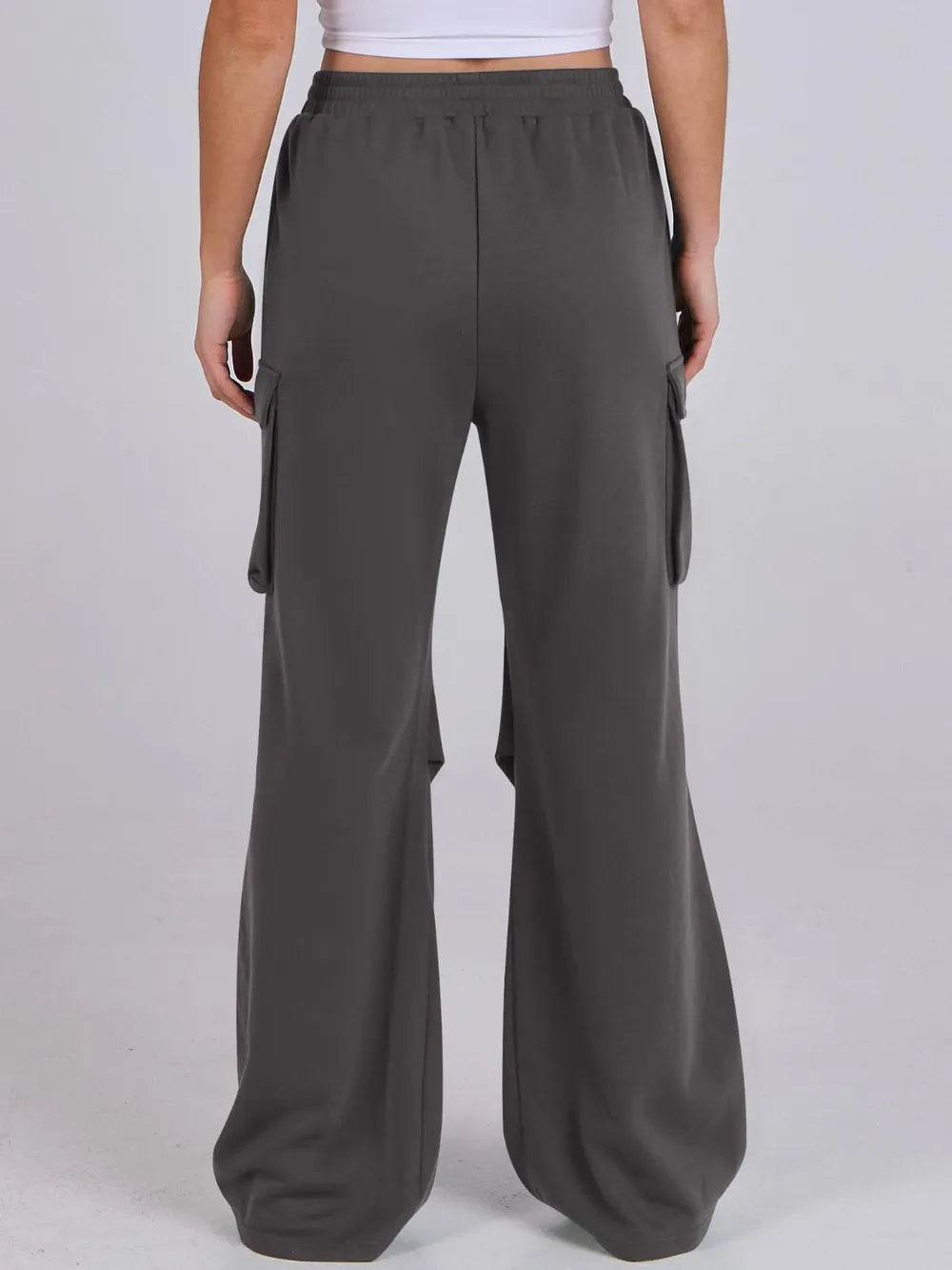 Elastic Waist Wide Leg Pants with Pockets Trendsi 4b306e00-73eb-405a-b00d-7dd7ea43a842-Max