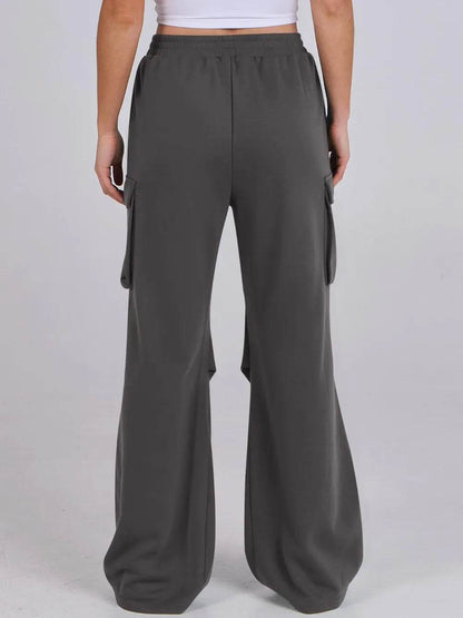 Elastic Waist Wide Leg Pants with Pockets Trendsi 4b306e00-73eb-405a-b00d-7dd7ea43a842-Max