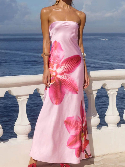 Printed Tube Maxi Dress Pink Trendsi 4b987ee2-9116-453a-a4cd-b3bff74b5215-Max-Origin
