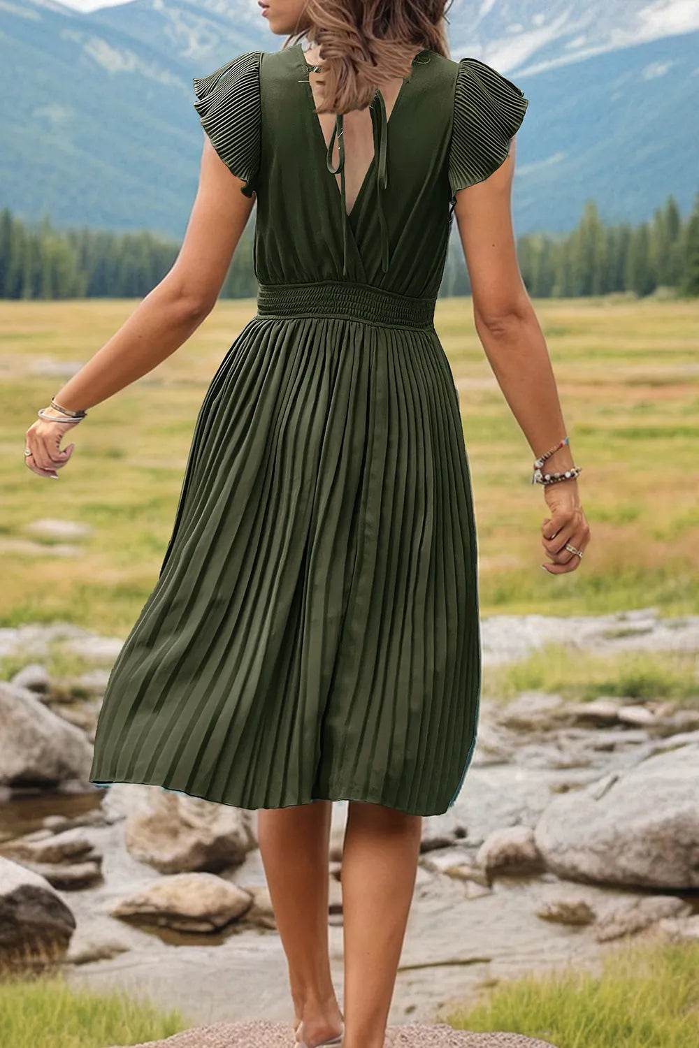 Perfee Tied Smocked Waist Flutter Sleeve Dress Trendsi 4ba8bfac-4cd4-4812-b9c5-d2d0eb9d526a-Max