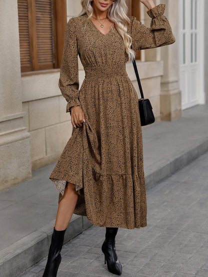 V-Neck Flounce Sleeve Ruffle Hem Dress Trendsi 4cceed6779104abebc8ce6eb483d077d-Max