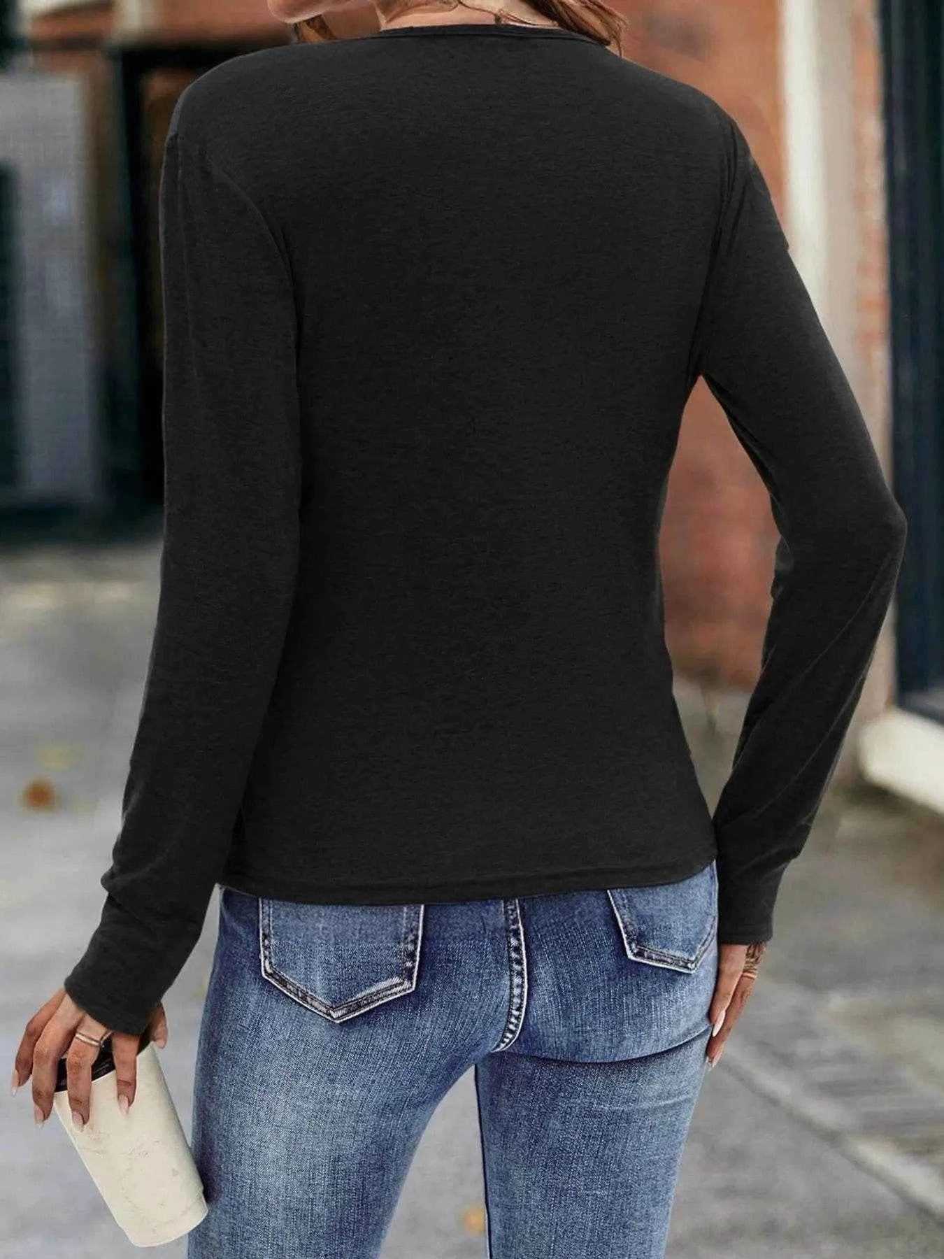 Ruched Surplice Long Sleeve T-Shirt Trendsi 4d87e00b4e5a4d89a72de34f5cf28469-Max-Origin