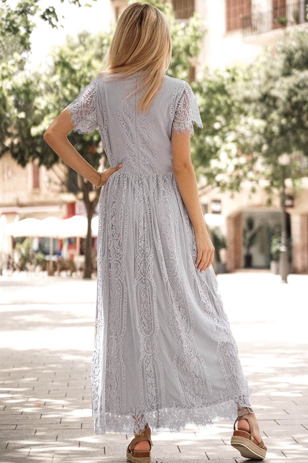 Scalloped Trim Lace Plunge Dress Trendsi 4d98663dd8494beab9096aee0daa6c9c-Max