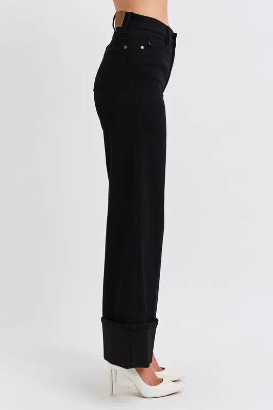 Judy Blue Full Size High Waist Reto Wide Leg W/ Cuff Plus Size Trendsi 4daddce4b256451c80d9536f765a89e1-Max-Origin