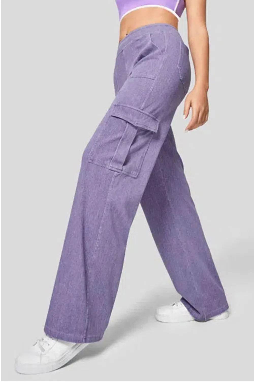High Waist Straight Leg Cargo Jeans Trendsi 4e104854-e0d8-4a47-9162-71430fe88c2a-Max