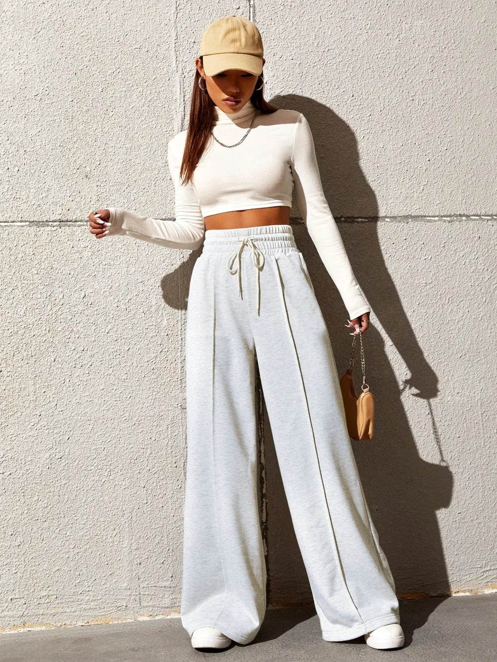 Honey Drawstring Elastic Waist Wide Leg Pants Trendsi 4e3d021d-70a2-4a68-adb2-81408759f5ad-Max