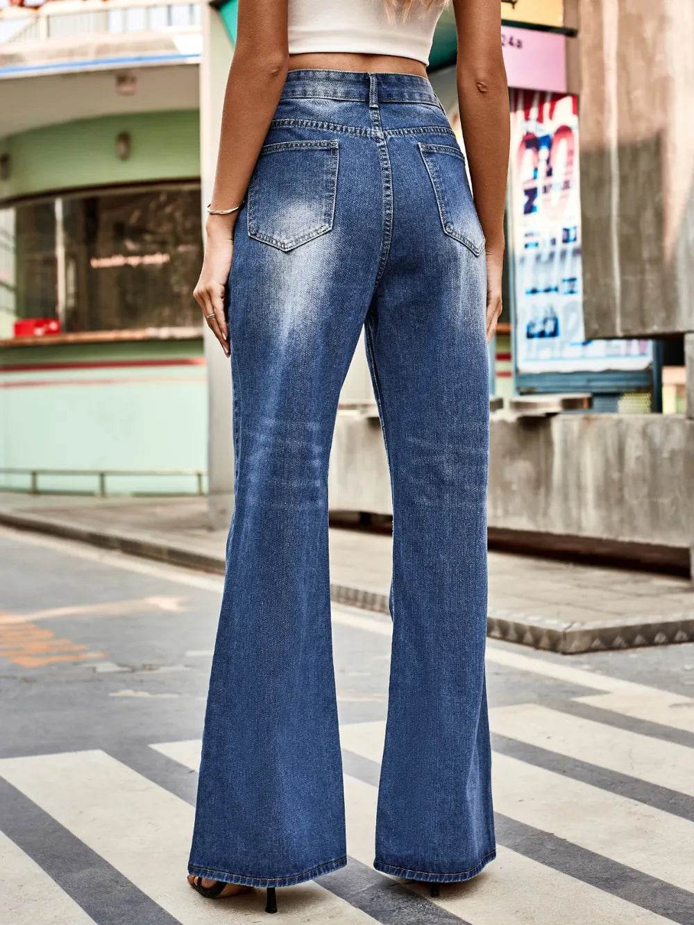 High Rise Bootcut Jeans with Pockets Trendsi 4e796d97-d5b5-4e04-ad64-5b14870e8c2a-Max