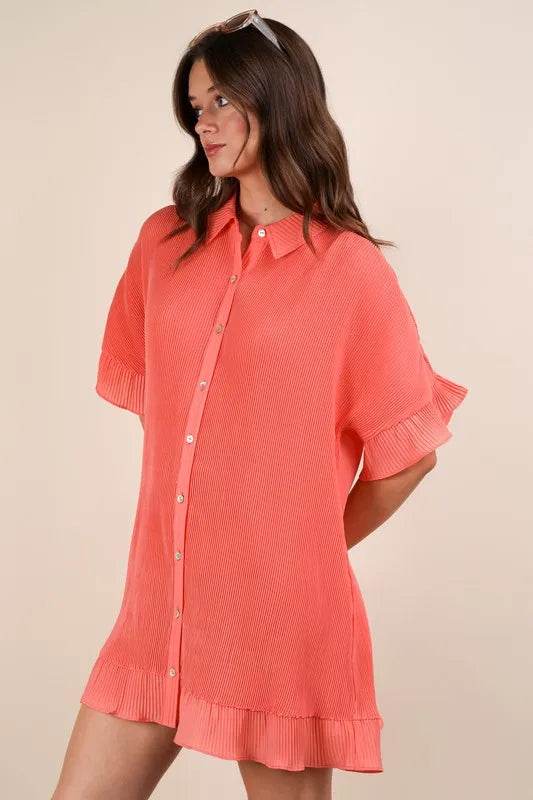 VERY J Pleated Detail Button Down Mini Dress Trendsi 4e8dd02f35544212ad6c028fb740b74c-Max-Origin_d272c9fa-b5b8-4ae9-9882-34d7e884f5b3