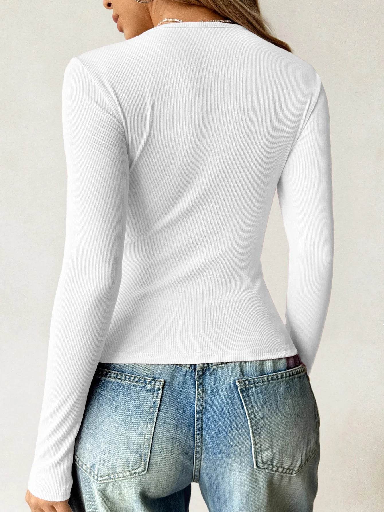 Ribbed Knit Long Sleeve T-Shirt Trendsi 4ec0b1e1-0eb2-4203-8856-94eec50f5a43-Max-Origin