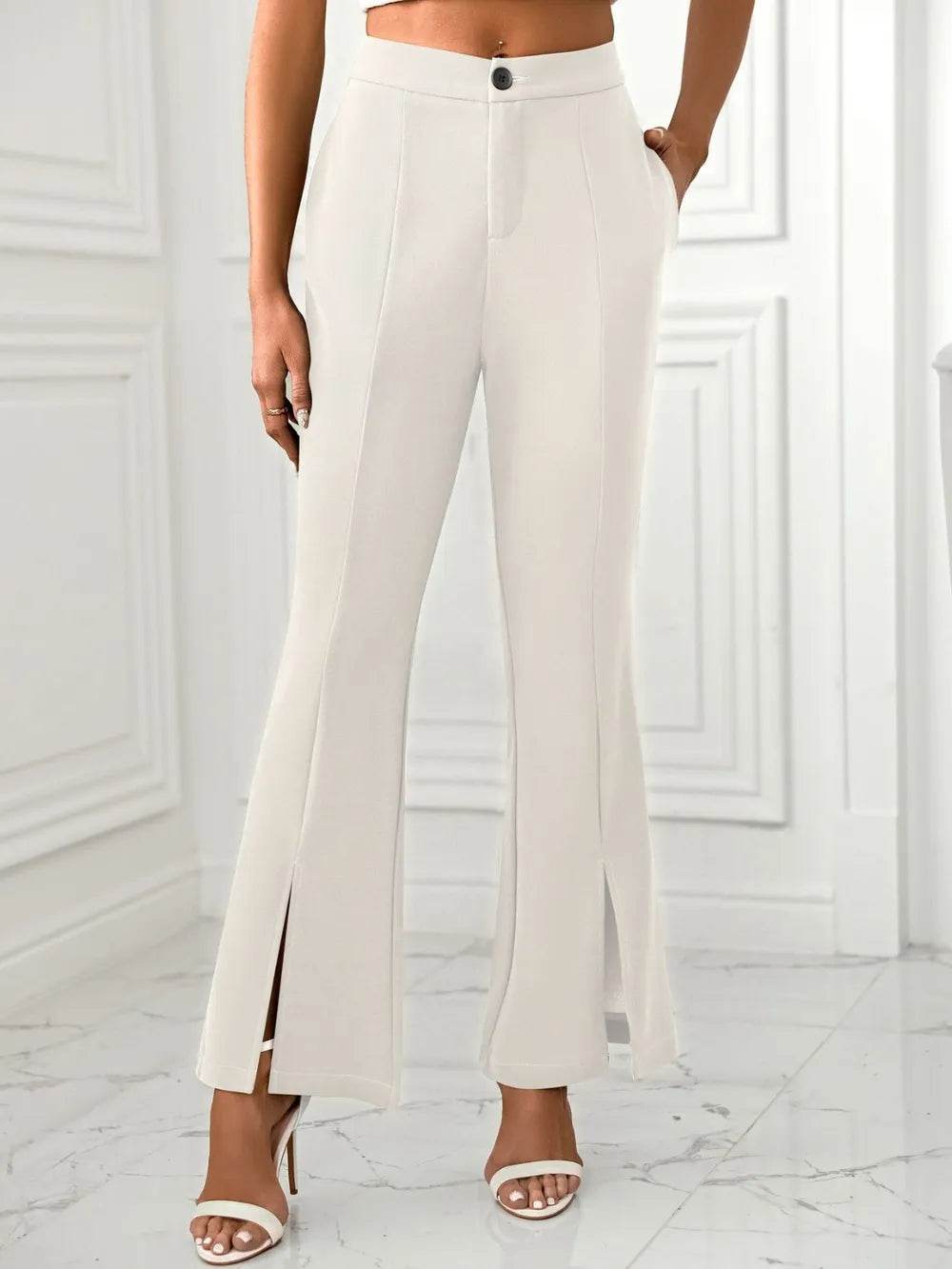 Slit Flare Pants with Pockets Trendsi 4ee097d5-ca69-48f1-8092-394c9d3ebec6-Max