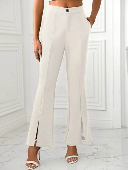 Slit Flare Pants with Pockets Trendsi 4ee097d5-ca69-48f1-8092-394c9d3ebec6-Max