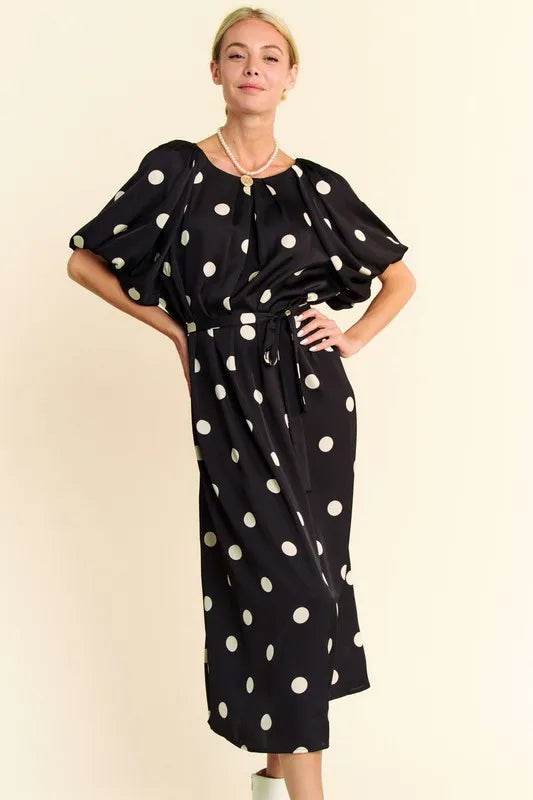 Davi & Dani Polka Dot Puff Sleeves Waist Tie Midi Dress Trendsi 4eeeb69d0db245b88ac04897b6385dba-Max-Origin