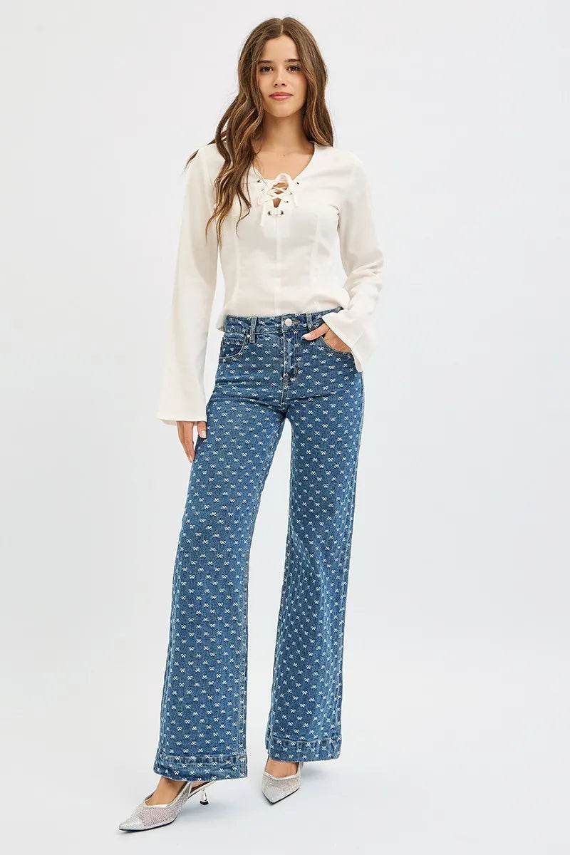 RISEN High Rise Wide Leg Bow Embroidered Jeans Trendsi 4f0aeca2b8734a05a4ed43c5af00f494-Max-Origin