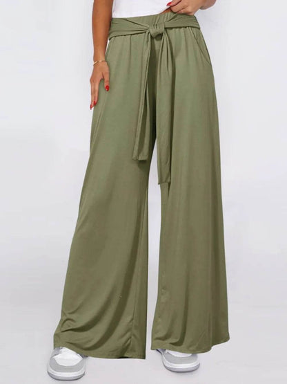 Tied Wide Leg Pants with Pockets Trendsi 4f0cea1b-af97-472b-8fe6-8cdb4290390f-Max