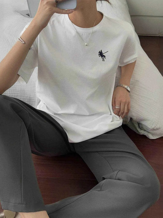 Round Neck Short Sleeve T-Shirt Trendsi 4f23f7dd0dc441fc9eb572ec545f3286-Max-Origin