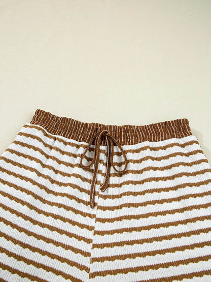 Stripe Collared Top and Drawstring Pant Set Trendsi 4f257250a0004f6cb38b85be3ee41177-Max-Origin