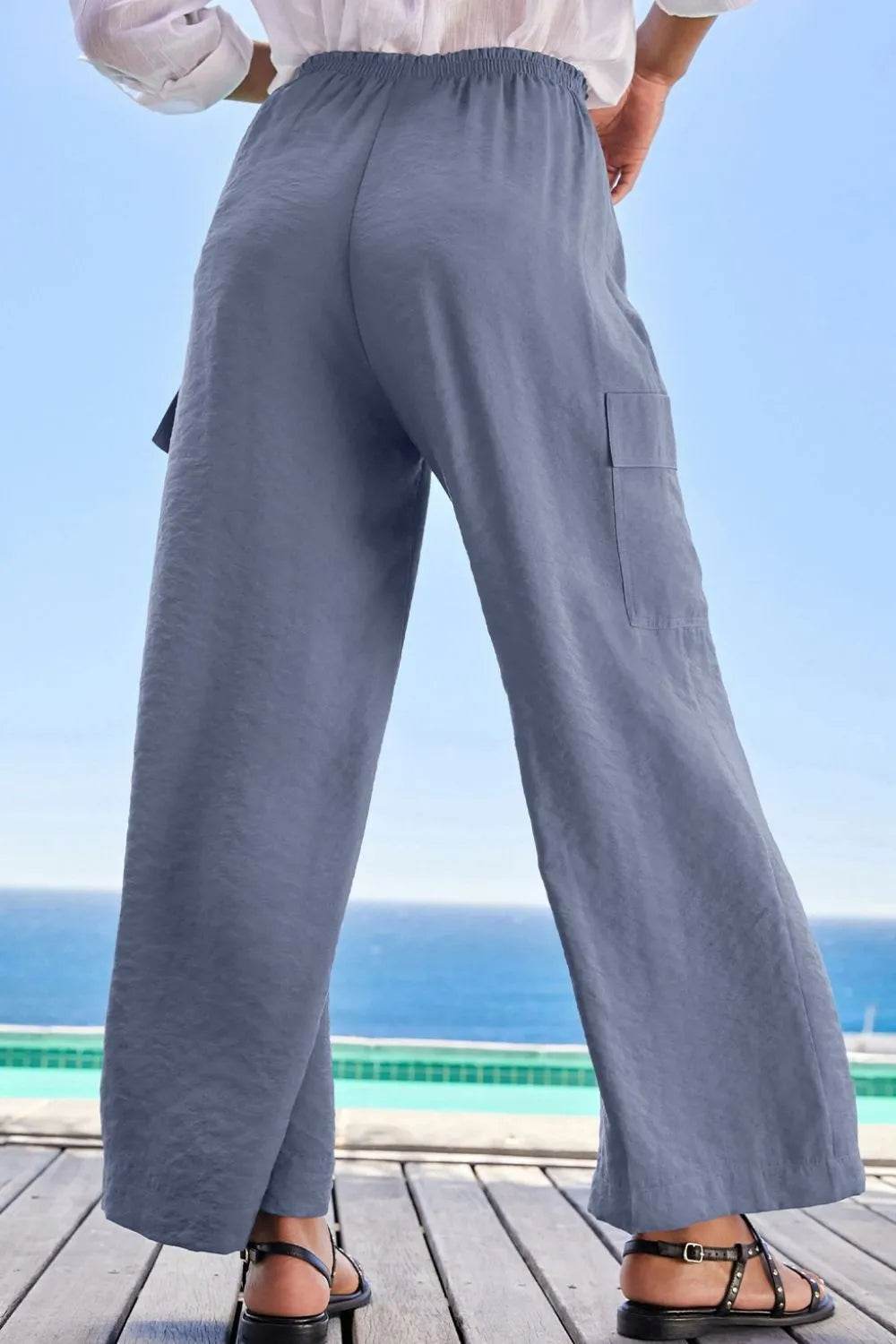Drawstring Frilled Waist Wide Leg Utility Trousers Trendsi 4f583b67-bc81-4156-b97a-3253cd1133d7-Max-Origin