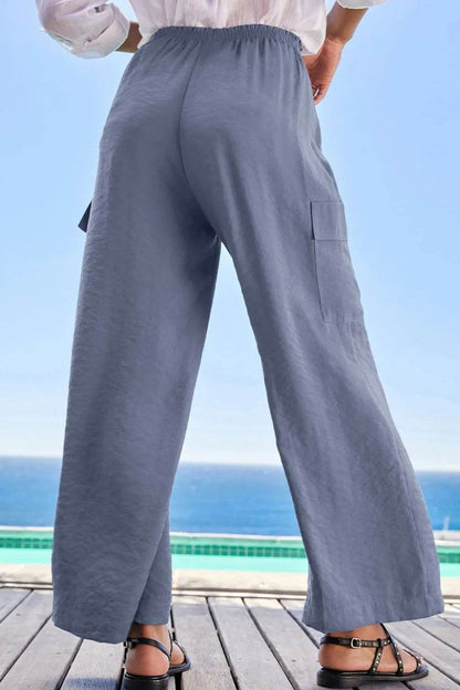 Drawstring Frilled Waist Wide Leg Utility Trousers Trendsi 4f583b67-bc81-4156-b97a-3253cd1133d7-Max-Origin